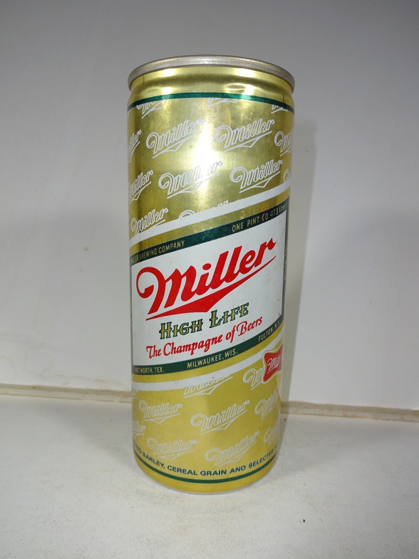 Miller High Life - 16oz - aluminum - Click Image to Close